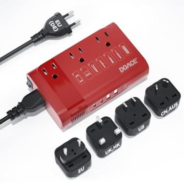 Imagem de DOACE Conversor De Voltagem 350 W, 220 V Para 110 E Transformador 50 Hz 60 Hz, Combo Adaptador Conversão Energia Eua, Austrália, Reino Unido Europa, Plugue Viagem Alisador Cabelo, Laptop Celular