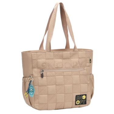 Imagem de Bolsa Snoopy Semax Nylon Tote Grande Chaveiro Surf SP26014-Feminino
