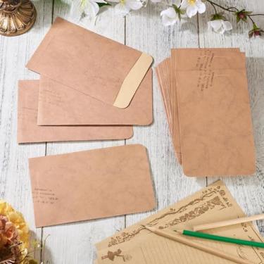 Imagem de 30 envelopes pequenos vintage mini vale-presente cartão de visita envelope para cartões postais, convites de casamento, BurlyWood
