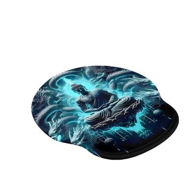 Imagem de Mouse Pad Creative Buddha Wealth com apoio de pulso 23x25,3x2,5 cm