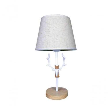 Imagem de Kit Casal 2 Abajur Luminária Branca De Mesa 43cm Bivolt 110-220v