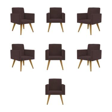 Imagem de Kit 07 Poltronas Sala, Quarto, Escritorio marrom