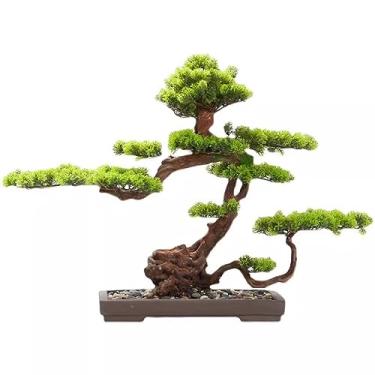 Imagem de Árvore artificial Artificial bonsai pinheiro realista planta falsa decoração plantas artificiais desktop zen display
