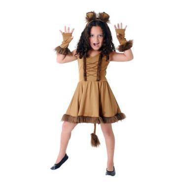 Imagem de Fantasia Leoa Vestido Infantil Luxo - Carnaval - Diversos, Unica, P