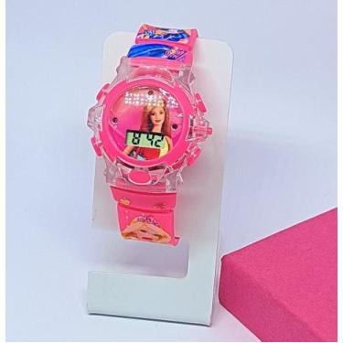 Imagem de Relógio Infantil Digital Pisca Luz Led stitch Lilo angel Princesa Barb