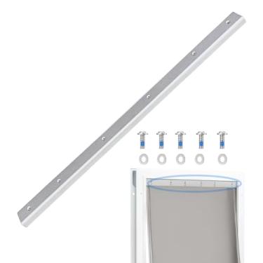 Imagem de 1 peça de suporte de substituição extra grande de liga de alumínio compatível com abas de substituição de porta de cachorro PetSafe PAC11-11040 - fácil instalação com arruelas e parafusos planos de