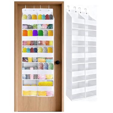 Imagem de KIKJOK Organizador de porta com 5 camadas, armazenamento extra grande atrás da porta de 10 compartimentos, organizador de pendurar na porta para armário, organizador de fraldas, armazenamento de
