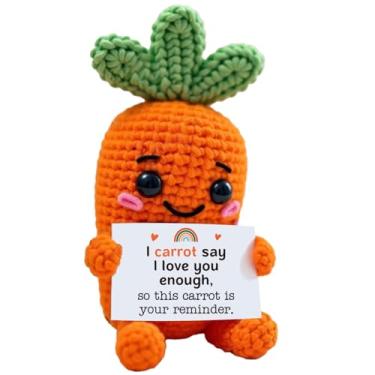 Imagem de Mini cenouras engraçadas presentes para ela, namorada, namorado, esposa, marido, eu te amo, presentes, aniversário de Natal, dia dos namorados, aniversário romântico para casais, cenoura de crochê