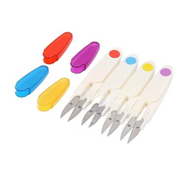 Imagem de Zerodis Tesoura de Tecido Compacta Em Forma de u, 4 Unidades, para Costura Diy e Projetos de Artesanato, Outros Suprimentos de Bordado de Costura