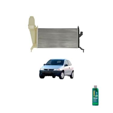 Imagem de Kit Radiador GM Celta 1.0 1.4 2002 a 2006 C/Ar + Aditivo Radiador RadiEx Verde
