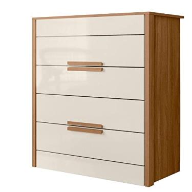 Imagem de Cômoda Dhara 4 Gavetas Moval Freijó/Cinza