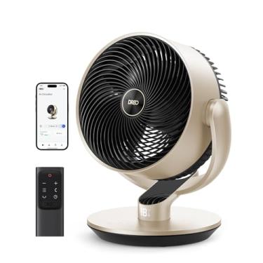 Imagem de Dreo Ventoinhas inteligentes silenciosas de 40.6 cm de altura 25dB para quarto, ventilador DC com controle remoto, ventilador oscilante omnidirecional de 120° + 120°, 6 modos, 9 velocidades