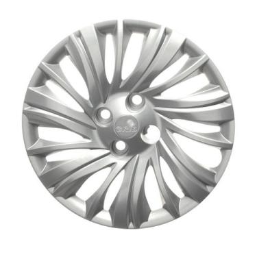 Imagem de Calota 224cb-pta aro 14 prata cubo baixo - unidade - GRID PRATA