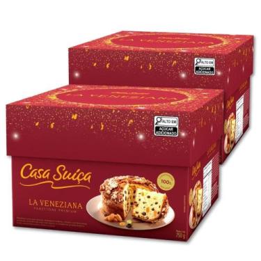 Imagem de Panettone Casa Suíça La Veneziana Kit 2 unidades 750g - 11598, Casa Su