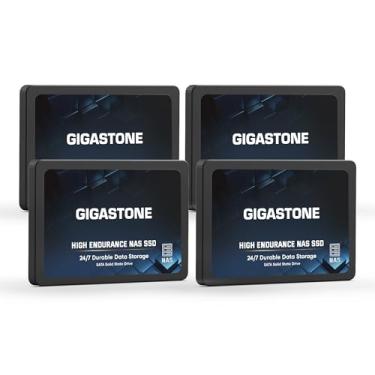Imagem de Gigastone SSD NAS de 4 TB (pacote com 4) – Disco rígido interno de estado sólido RAID de alta resistência 24 horas por dia, 7 dias por semana, operação contínua, cargas de trabalho pesadas, negócios