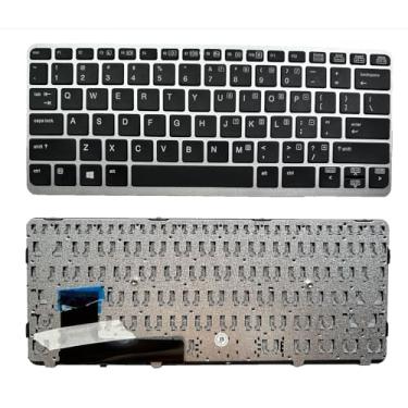 Imagem de Siakoocty Teclado de substituição para laptop US Layout para HP Elitebook 820 G1 G2 825 G1 G2 720 G1 G2 725 G1 G2 US teclado prata 735503-001 776451-001