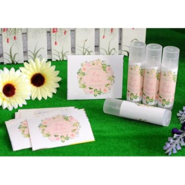 Imagem de ZZYBIA Produtos caseiros para cuidados com a pele adesivos adesivos para bálsamo labial creme para as mãos velas recipientes tubos 20 peças (protetor labial - rosa rosa)