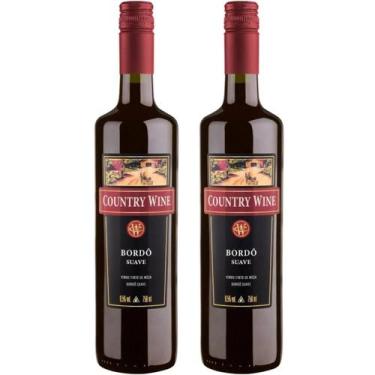 Imagem de Kit 2 Vinho Aurora Country Wine Tinto Bordô Suave 750ml