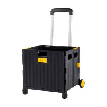 Imagem de Carrinho de Compras Dobrável Reforçado até 50kg com Rodas – Multiuso, Portátil, Vira Maleta para Feira