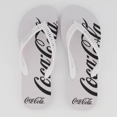 Imagem de Chinelo Coca Cola Spencerian Branco-Masculino