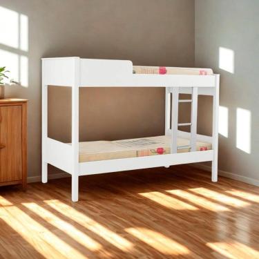 Imagem de Beliche Cama Solteiro Ditália Com Colchão CM-21 Branco
