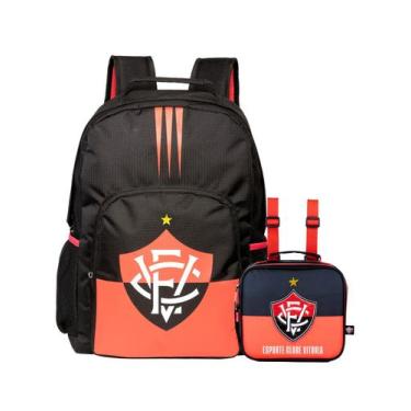 Imagem de Kit Escolar Time Vitória Mochila Costas + Lancheira Térmica - Xeryus