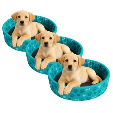 Imagem de Cama Pet Redonda 50x50cm para Cães e Gatos Médios  Lavável e Confortáv