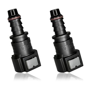 Imagem de SWQS 2 peças conector rápido de linha de combustível 3/8 SAE para bomba de combustível de nylon 5/16 ID plugue rápido, bomba de óleo multifuncional macho fêmea conexão rápida kit de reparo de linha de