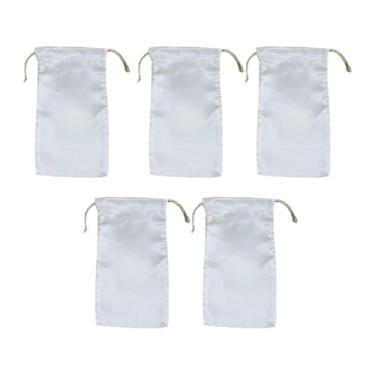 Imagem de Nishiyuenyi Conjunto de 5 Sacos Protetores Contra Poeira, Bolsa para Joias com Cordão, Bolsa de Viagem para Pingentes, Pulseiras, Berloques E Miçangas, 14x24cm