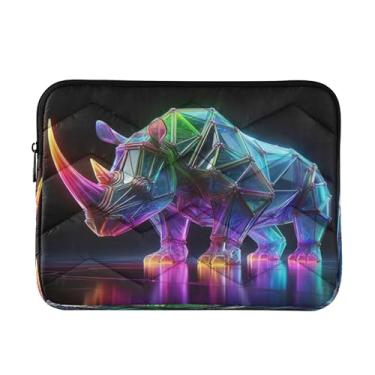 Imagem de Pasta colorida para laptop rinoceronte, capa protetora à prova de choque, bolsa de laptop de 13 a 13,3 polegadas para mulheres