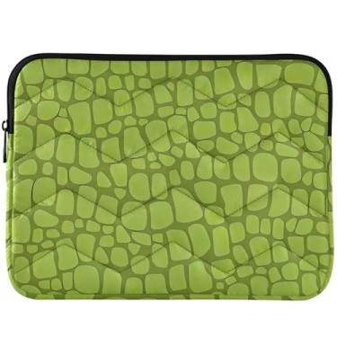 Imagem de Capa de crocodilo verde jacaré capa fofa para laptop capa para notebook estética universal 13 capa para laptop 14 polegadas