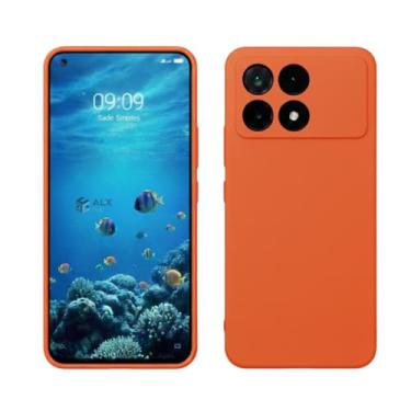Imagem de Capa Silicone Premium para Xiaomi POCO X6 Pro – Interior Aveludado, Proteção de Câmera e Toque Macio Antichoque (Laranja)