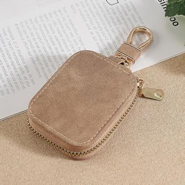 Imagem de Capa de couro para fones de ouvido para AirPods 2 3 Pro Pro 2, capa protetora de poliuretano macio, leve, à prova de choque, à prova de poeira, capa para AirPods de proteção total (marrom)