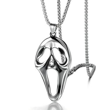 Imagem de Colar de corrente de aço inoxidável personalizado, moderno, punk, retrô, vintage, amuleto, joia de presente para homens e mulheres, aniversário, One Size, Metal, Sem Pedra Preciosa