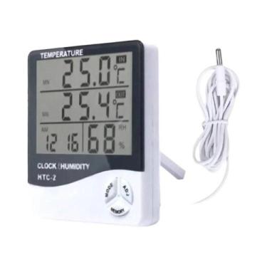 Imagem de Medidor Digital De Temperatura E Umidade LCD Para Uso Interno E Extern