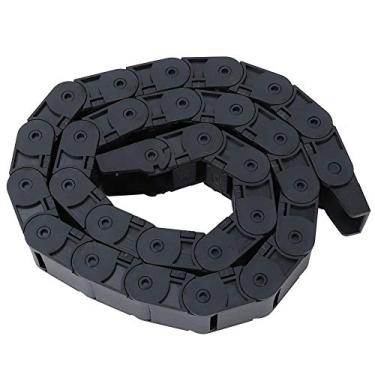 Imagem de Corrente de arrasto de cabo de náilon r38 preto 1 metro transportador de fio resistente para impressora 3d máquina cnc 18x25mm operação silenciosa material durável