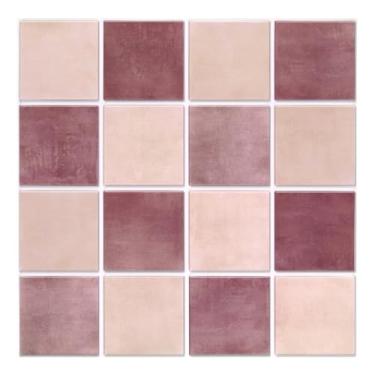 Imagem de Commomy 10 peças Matte 3D Peel and Stick Tile 30 x 30 cm Ultraleve PVC Square Peel and Stick Backsplash para cozinha Stick em azulejos para banheiro, sala de estar, lareira, decoração de parede