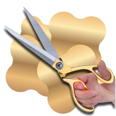 Imagem de Tesoura Profissional para Alfaiate em Aço Inoxidável 23cm com Alça Dourada, Ideal para Costura, Corte de Tecidos, Roupas, Arremates e Artesanato – Qualidade Premium LNSTORE