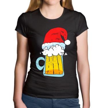 Imagem de Baby Look Algodão Merry Beer - Foca na Moda, Preto, M