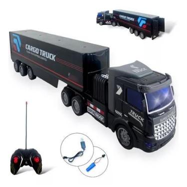Imagem de Carreta Caminhão Controle Remoto Recarregável Truck Blink