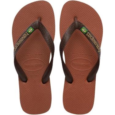 Imagem de Chinelo Havaianas Brasil logo Ferrugem Café 41/42