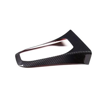 Imagem de taruisixt Buzina de painel de carro capa de moldura decorativa painel de alto-falante de fibra de carbono real acessórios de acabamento interior apto para Toyota GR Supra A90 2019-2022