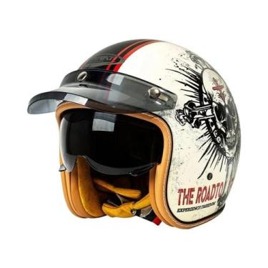 Imagem de Capacete Retro Masculino De Inverno, Estilo Americano, Três Quartos Pa
