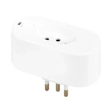 Imagem de Tomada Inteligente Wi-Fi Padrão Brasileiro 16A 20A Com Monitor De Ener