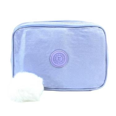 Imagem de Estojo Escolar Metalizado Box 100 Pens Chaveiro Com Divisórias Bolsinh