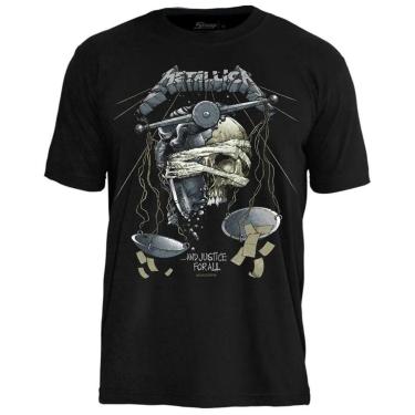 Imagem de Camiseta de Banda Metallica em Algodão Manga Curta Gola Redonda-Unissex
