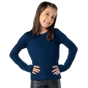 Imagem de Blusa Infantil Térmica Inverno Menina Quente Básica-Feminino