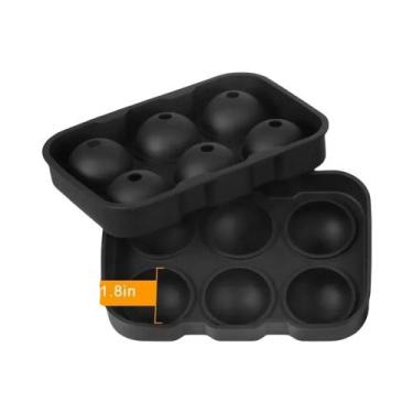 Imagem de Forma De Gelo Grande Com 6 Compartimentos Para Uísque, Coquetéis E Beb