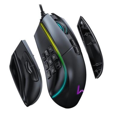 Imagem de Mouse Gamer Warrior Roff USB 14 Botões RGB 10000DPI Preto