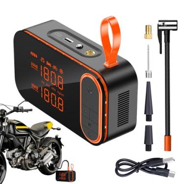 Imagem de Compressor de ar para pneu | Compressor inflador de tela digital 130PSI, bomba de ar com medidor de pressão - para carro, bicicleta, motocicleta, deslocamento diário
